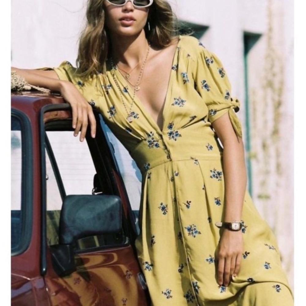 Floral Yellow Faithfull The Brand Midi Dress